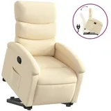 vidaXL Relaxsessel mit Aufstehhilfe Creme Stoff