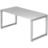 bümö Schreibtisch R-Serie Grau / Silber