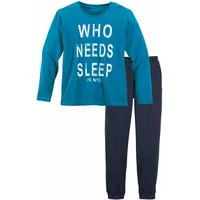 AUTHENTIC LE JOGGER Pyjama in türkis-marine | Gr.: 170/176