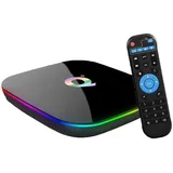 Android TV-Box, Q PLUS Android 10.0, TV-Box, 4 GB RAM/32 GB ROM, H616 Quad-Core, unterstützt 2.4 GHz, W-LAN 6K HDMI, DLNA, 3D, Smart-TV-Box