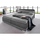 MAINTAL Polsterbett MAINTAL "wahlweise mit Matratze und praktischen Bettkasten", grau (steinfarben, dunkelgrau), B:187cm H:91cm L:211cm, Bezug Bett: 100% Polyester;Bezug Matratze: 100% Polyester, Betten, Bett Polsterbett, in verschiedenen Größen und Farben