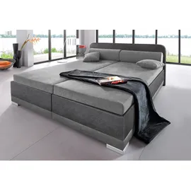 MAINTAL Polsterbett MAINTAL "wahlweise mit Matratze und praktischen Bettkasten", grau (steinfarben, dunkelgrau), B:187cm H:91cm L:211cm, Bezug Bett: 100% Polyester;Bezug Matratze: 100% Polyester, Betten, Bett Polsterbett, in verschiedenen Größen und Farben