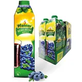 Pfanner Heidelbeer Fruchtgetränk (8 x 1 l) - 20 % Fruchtgehalt – Getränk im Vorratspack – Fruchtgetränk aus Heidelbeere