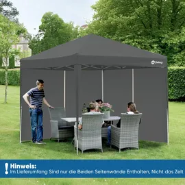 Sekey Seitenwände für Pavillon 3x3 2 Stück 3 x 3 m Grau