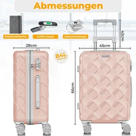 Kesser 4-Rollen 66 cm / 84 l rosa