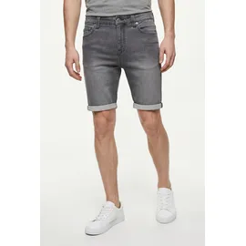 Only & Sons "ONSPLY BOX PIM JOG DNM SHORTS OTL", Herren, Gr. L, N-Gr, dunkelgrau denim, Web, Obermaterial: 64% Baumwolle, 31% Polyester, 3% Viskose, 2% Elasthan, unifarben, regular fit knielang, Hosen Shorts