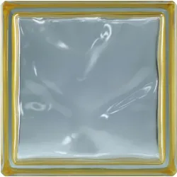 Fuchs Design Glasbaustein, BxH: 190 x 190 mm - goldfarben