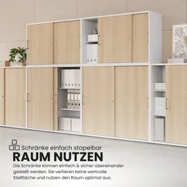 bümö Aktenschrank 3OH 80 x 40 x 120 weiß