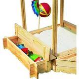 Promadino Sandkasten Peter Pan mit Sitz und Bugbox (509020)