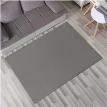 TT Home Krabbelmatte Babyzimmer Teppich Spielmatte Kinder Unifarben Rutschfest Flauschig, Farbe: Grau, Größe:100x200 cm