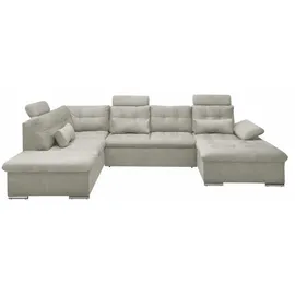 ed exciting design Eckcouch Polyester 5-Sitzer U-Form Beige