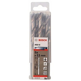 Bosch Professional HSS-G Spiralbohrer 11x94x142mm, 5er-Pack (2608595079)