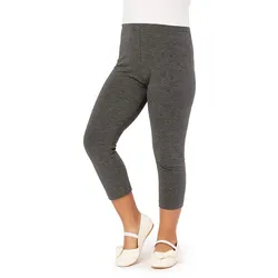 Mädchen Capri Leggings aus Baumwolle MS10-226 - Dunkelmelange - 140