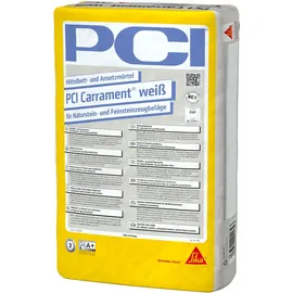 PCI Carrament Mittelbett- und Ansetzmörtel für Natursteinbeläge weiß 25 kg