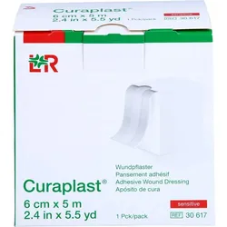 Rausch CURAPLAST Wundschnellverb.sensitiv 6 cmx5 m Pflaster   