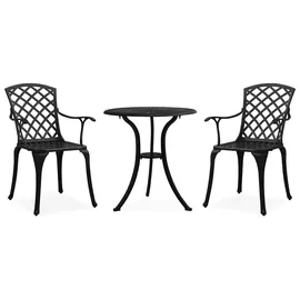 vidaXL Bistro-Set 3-tlg. schwarz 315592