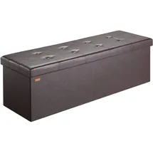 CASARIA Sitzbank Braun 115x38x38cm mit Stauraum faltbar