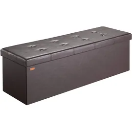 CASARIA Sitzbank Braun 115x38x38cm mit Stauraum faltbar