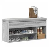 vidaXL Schuhbank 102 x 30,5 x 45 cm grau / grau