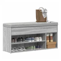 vidaXL Schuhbank 102 x 30,5 x 45 cm grau / grau
