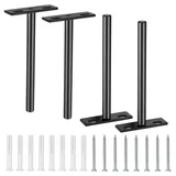 4 Stück Regalbodenträger Schwebende, Regalhalterungen, Regalträger Wandregal Tablarträger, Schwerlast Unsichtbar Bodenträger FachbodenTräger Verdeckt für Wandmontage (12.4X6CM)