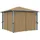 vidaXL Pavillon 3 x 3 m inkl. 4 Seitenteile Taupe