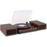 Fenton RP165D Audio-Plattenspieler mit Riemenantrieb Holz