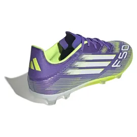 adidas F50 League FG/MG Herren Purple Rush/Cloud White/Lucid Lemon 40 2/3