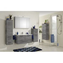 Saphir Quickset 945 Badschrank 50 x 136,1 x 33 cm Grau/Silber