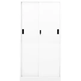 vidaXL Aktenschrank 90 x 40 x 180 cm Weiß