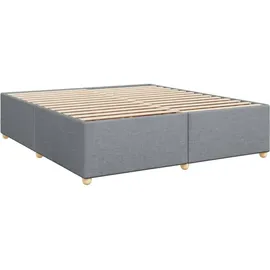 vidaXL Boxspringbett mit Matratze Hellgrau 180x200 cm Stoff