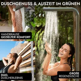 lawa living and lifestyle Gartendusche Edelstahl Silber 0,06 m x 0,41 m