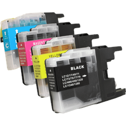 4 Ampertec Tinten kompatibel mit Brother LC-1220 Multipack KCMY