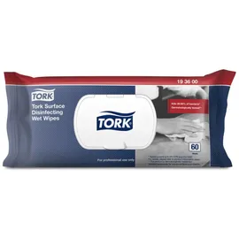 TORK Feuchte Desinfektionstücher für Oberflächen Weiß, dermatologisch getestet, |