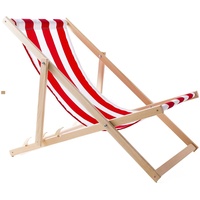Liegestuhl Strandstuhl Sonnenliege Gartenmöbel aus Buchenholz Klappbar bis 120kg