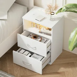 CASARIA Nachttisch Jamie 2er-Set Weiß