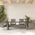 vidaXL Gartentisch mit Glasplatte 240 x 90 x 75 cm Grau