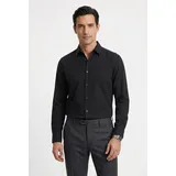 Boss Leinenhemd Regular Fit Schwarz L