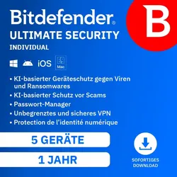 Bitdefender Ultimate Security Ultimate Security 2026 Premium-Schutz