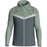 Jako Iconic Trainingsjacke mit Kapuze Kinder 852 anthra light/mintgrün/soft