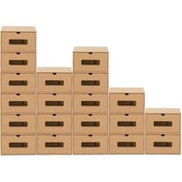 20er Set Schuhboxen Aufbewahrung Karton Pappe mit Schubladen Kiste stapelbar bb
