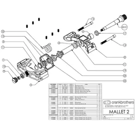 Crankbrothers Mallet 2 Pedale Schwarz/Silber