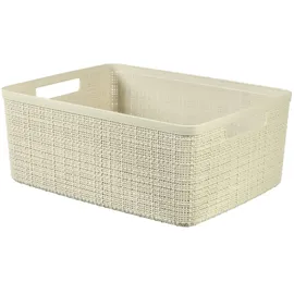 Curver JUTE RECYCLING Aufbewahrungsbox M 28 x 15 cm 3-tlg. weiß