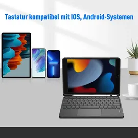 Fintie Kabellose Bluetooth Tastatur mit Touchpad für Samsung Galaxy Tab Schwarz