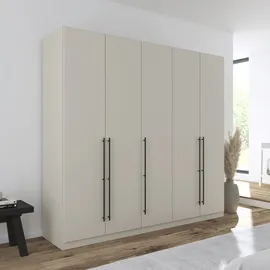 Rauch Kleiderschrank RAUCH "Drehtürenschrank Schrank Garderobe Wäscheschrank Schlafzimmer AVOLA", beige (champagner), B:226cm H:229cm T:54cm, Holzwerkstoff, Schränke, Kleiderschrank, mit hochwertigen Stangengriffen in Schwarz aus Metall MADE IN GERMANY,