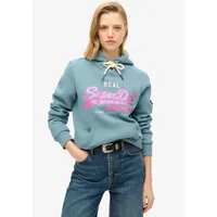 Superdry Kapuzensweatshirt »EMBELLISHED VL GRAPHIC HOOD« Superdry Aegean Blue