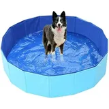 Hundepool, Haustier-badebecken, Faltbare Badewanne Für Große Hunde, Sommerbeständige Pvc-badewanne Für Draußen Oder Drinnen (80 X 20 Cm)
