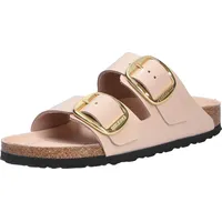 Birkenstock Klassische Pantoletten Arizona Big Buckle Naturleder Lack schmal Beige 42 - 42