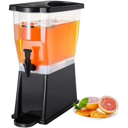 VEVOR Getränkespender, 11 L Wasserspender Getränkespender für Partys, Saftspender aus Kunststoff mit Standhahndeckel, Eistee-Limonadensaft-Wasserspender, für Restaurants, Hotels, Partys usw.