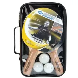 Donic Schildkröt Donic-Schildkröt 788490 - Premium Tischtennis Set PERSSON 500, 2 Schläger, 3 Bälle, Tasche